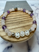Load image into Gallery viewer, Rose Quartz And Amethyst Mum Bracelet