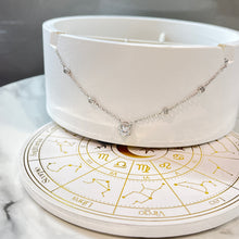 Load image into Gallery viewer, 925 Sterling Silver Round Cubic Zirconia With Halo Pendant Necklace