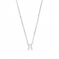 Load image into Gallery viewer, 925 Sterling Silver Dainty Small Plain Initial Pendant With A Fine Belcher Chain