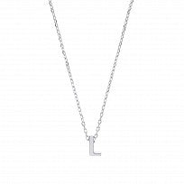 Load image into Gallery viewer, 925 Sterling Silver Dainty Small Plain Initial Pendant With A Fine Belcher Chain