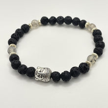 Load image into Gallery viewer, Black Lava Bead & Buddha Head Bracelet 1
