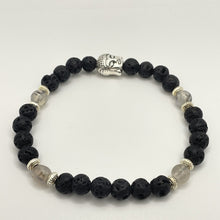Load image into Gallery viewer, Black Lava Bead & Buddha Head Bracelet 1