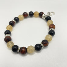 Load image into Gallery viewer, Citrine, Red Tigers Eye, And Black Onyx Bracelet 1