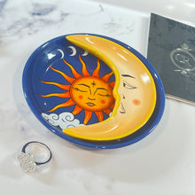 Load image into Gallery viewer, Sun and Crescent Moon Shaped 2 Piece Trinket Dish

