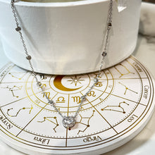 Load image into Gallery viewer, 925 Sterling Silver Round Cubic Zirconia With Halo Pendant Necklace
