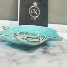 Load image into Gallery viewer, Turquoise Ceramic Hamsa Hand/Fatimas Hand Trinket Dish
