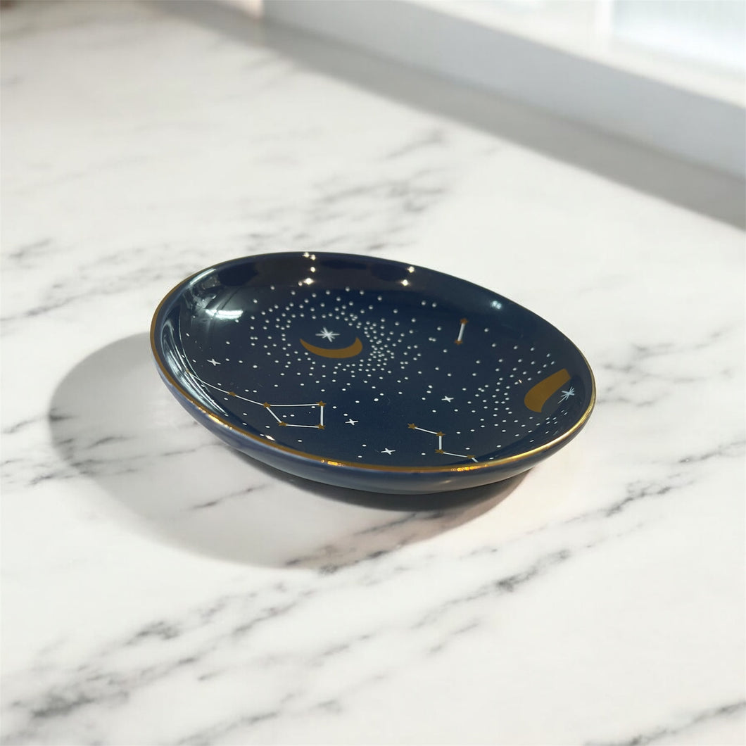 Deep Purple Star Constellations Trinket Dish