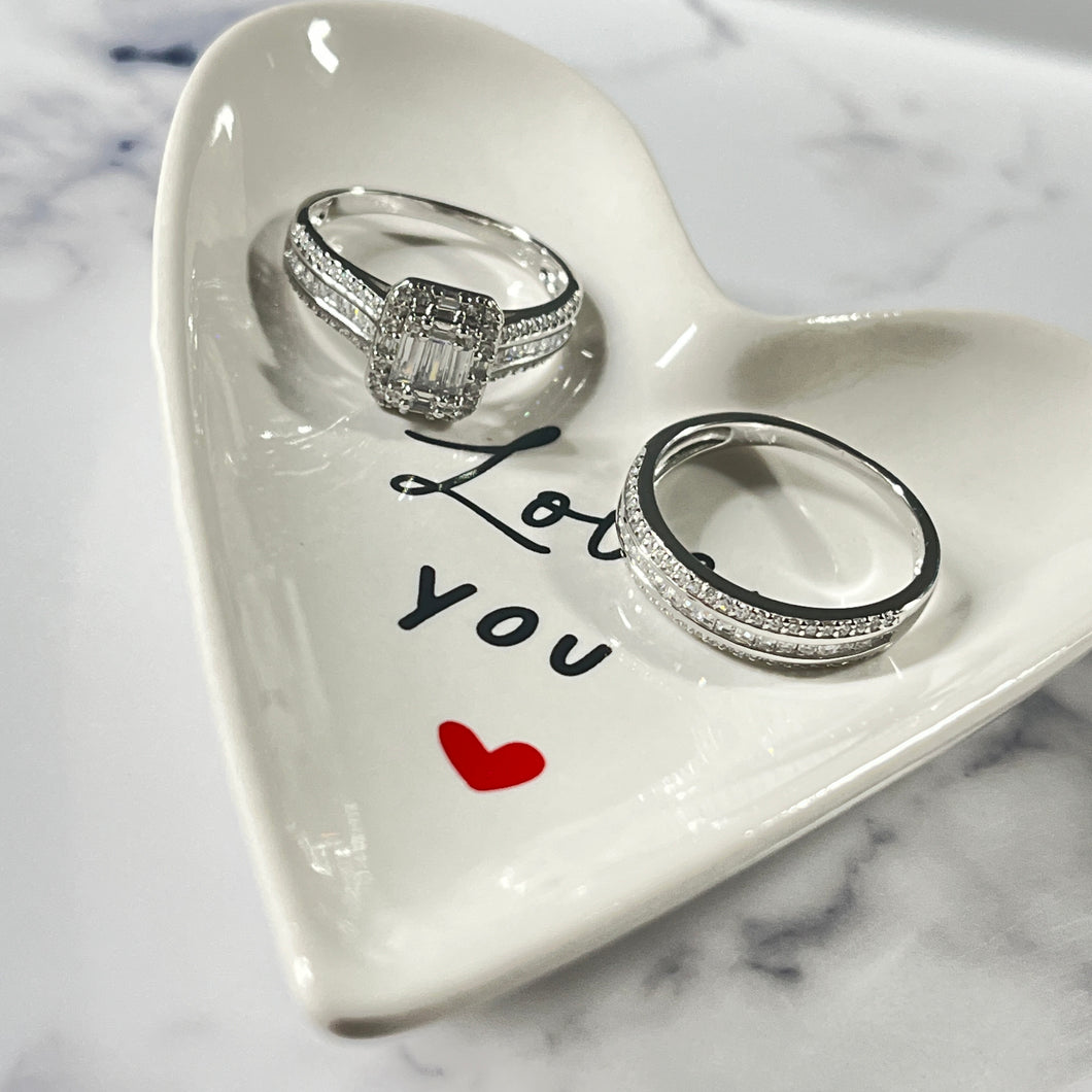 925 Sterling Silver Ladies Baguette Cubic Zirconia 2 Ring Set