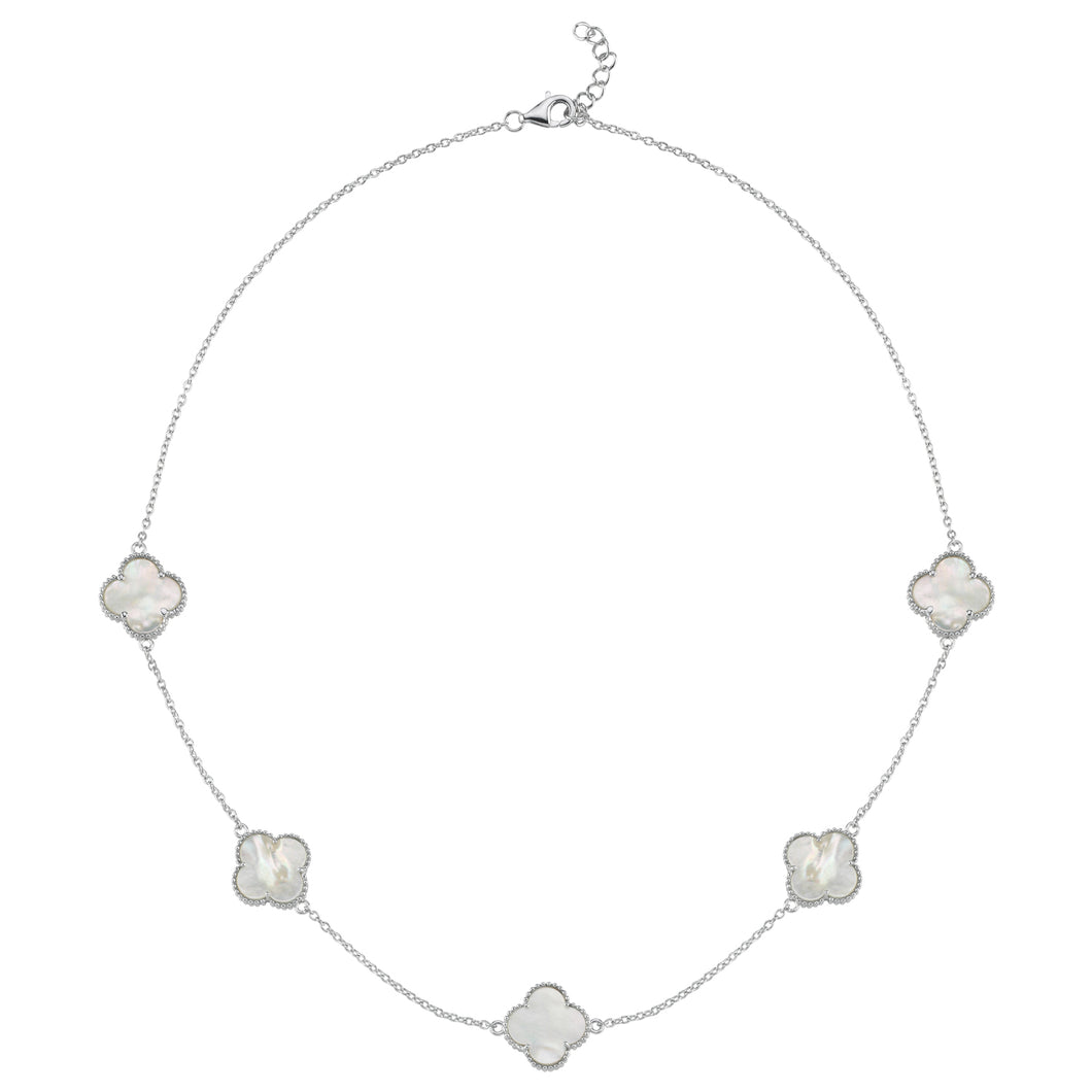 925 Sterling Silver 4 Leaf Clover Design Necklace