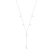 Load image into Gallery viewer, 925 Sterling Silver Gold Plated 6 Moon Charms Drop Necklace
