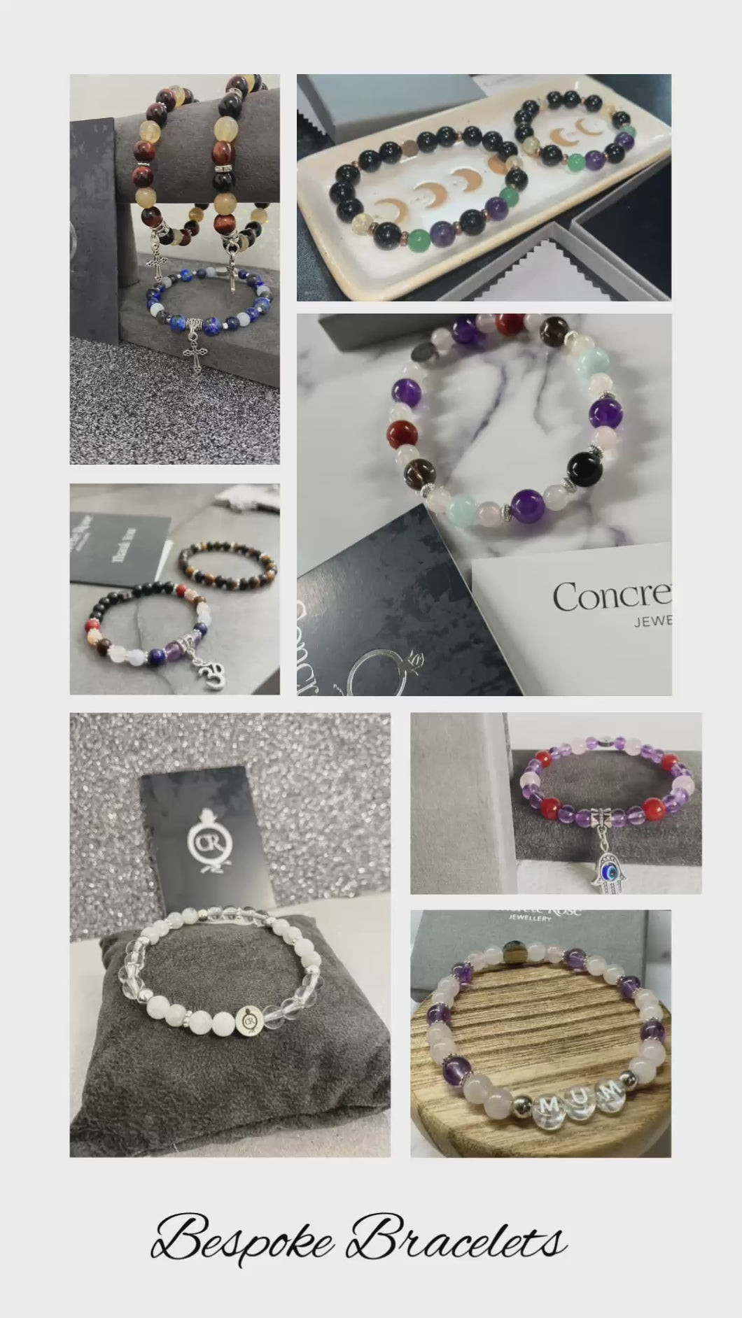 Bespoke Semi Precious Crystal Bracelets