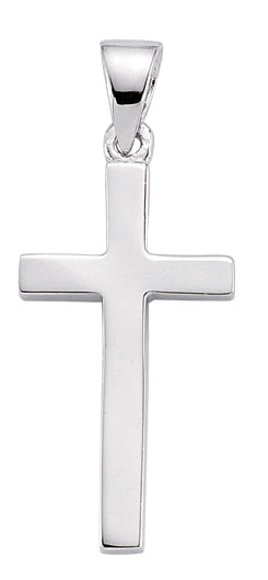 925 Sterling Silver Plain Polished Cross Pendant