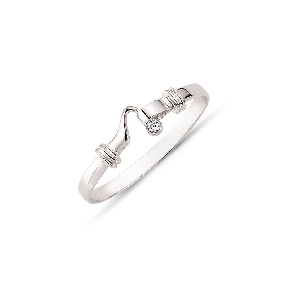 Baby 925 Sterling Silver Hook Cubic Zirconia Bangle