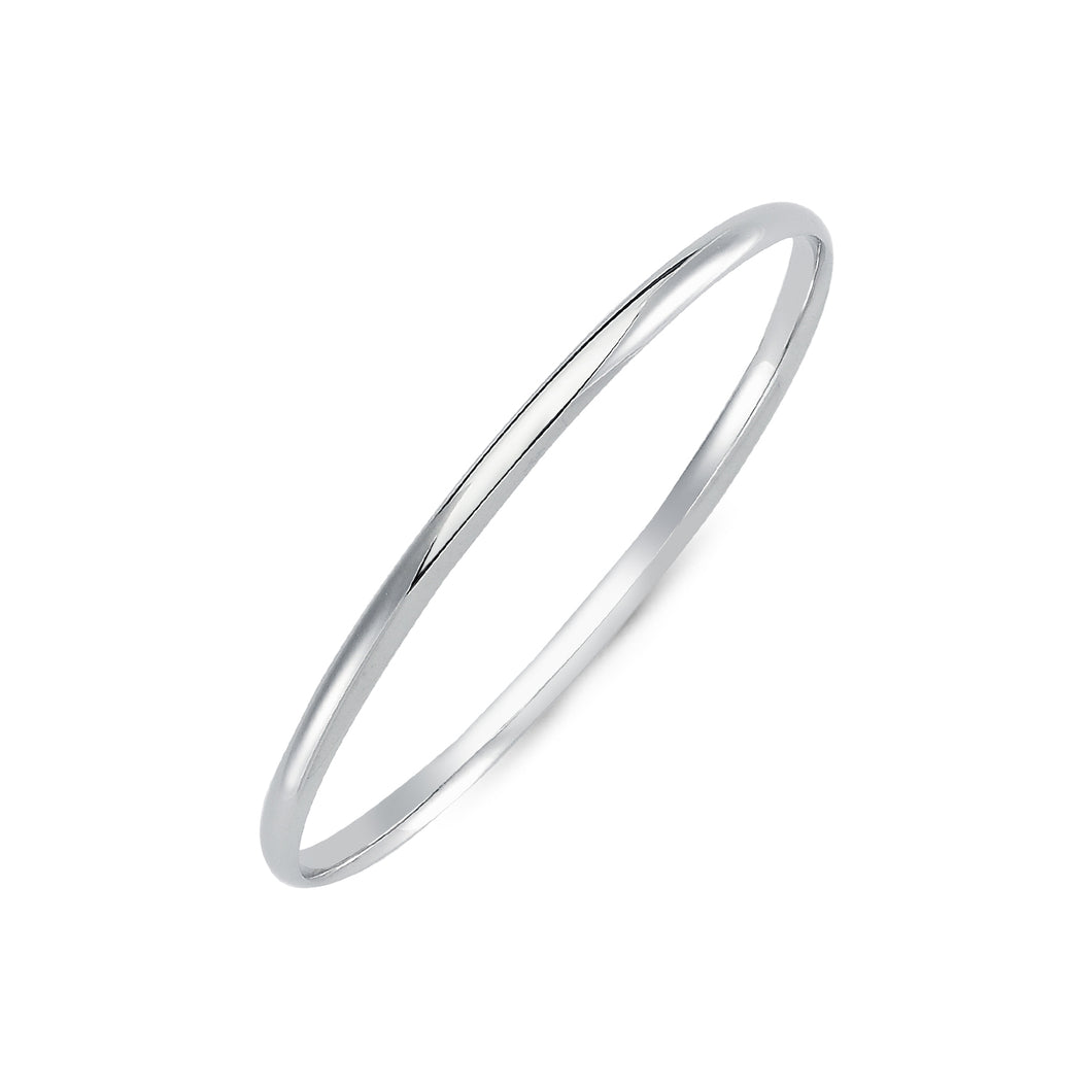 925 Sterling Silver Ladies Plain Slave Bangle