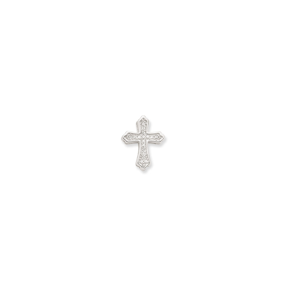 925 Sterling Silver Cubic Zirconia Small Cross Pendant