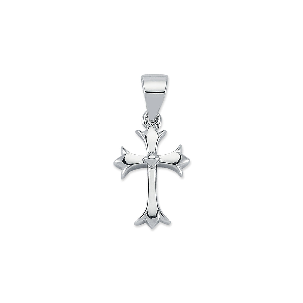 925 Sterling Silver Small Fancy Cross Pendant
