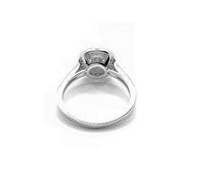 Load image into Gallery viewer, 925 Sterling Silver Ladies Rub Over Round Cubic Zirconia Ring With Halo &amp; Round Cubic Zirconia Shoulders
