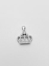 Load image into Gallery viewer, 925 Sterling Silver Cubic Zirconia Crown Pendant / Charm
