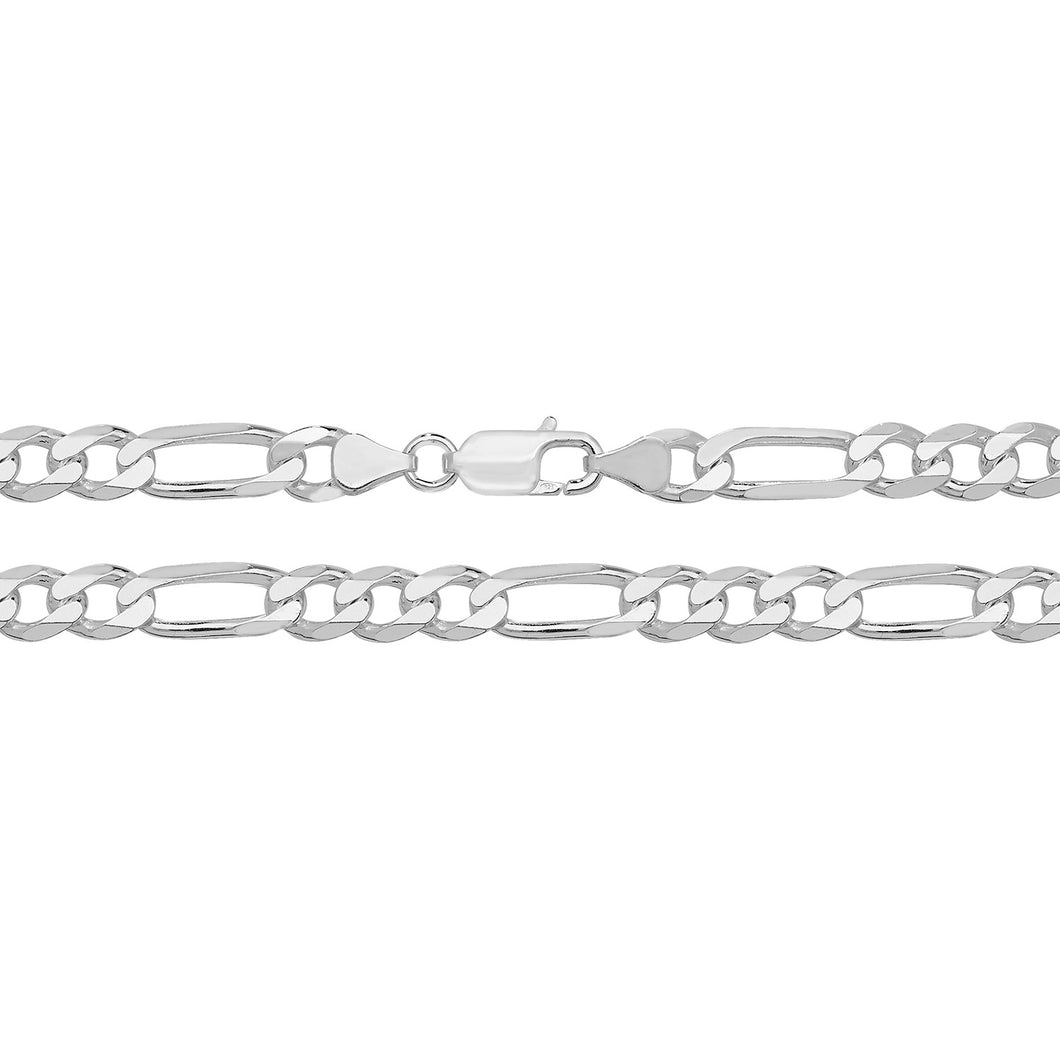 925 Sterling Silver Figaro Link Chain Style 7