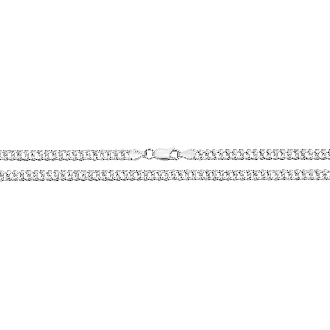 925 Sterling Silver Double Curb Link Chain Style 1