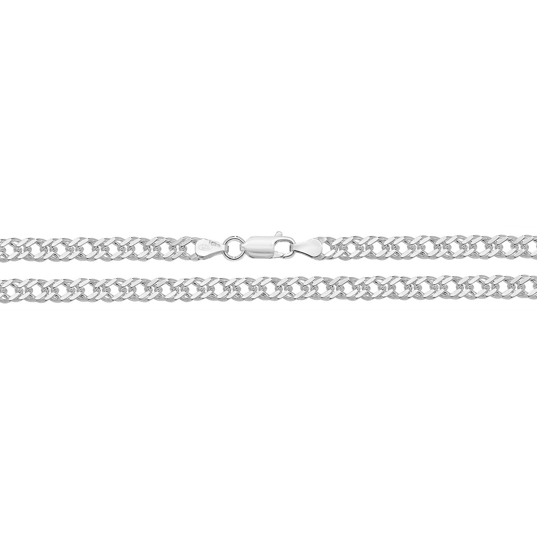925 Sterling Silver Double Curb Link Chain Style 2