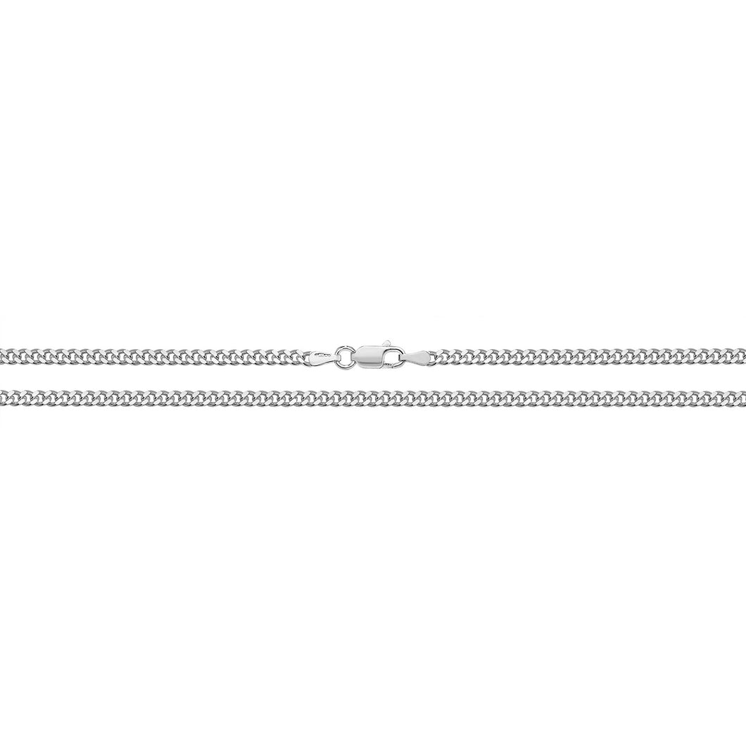 925 Sterling Silver Close Curb Link Chain Style 1