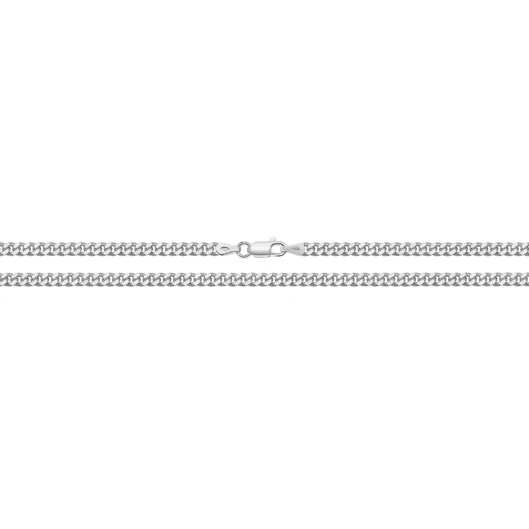 925 Sterling Silver Close Curb Link Chain Style 2
