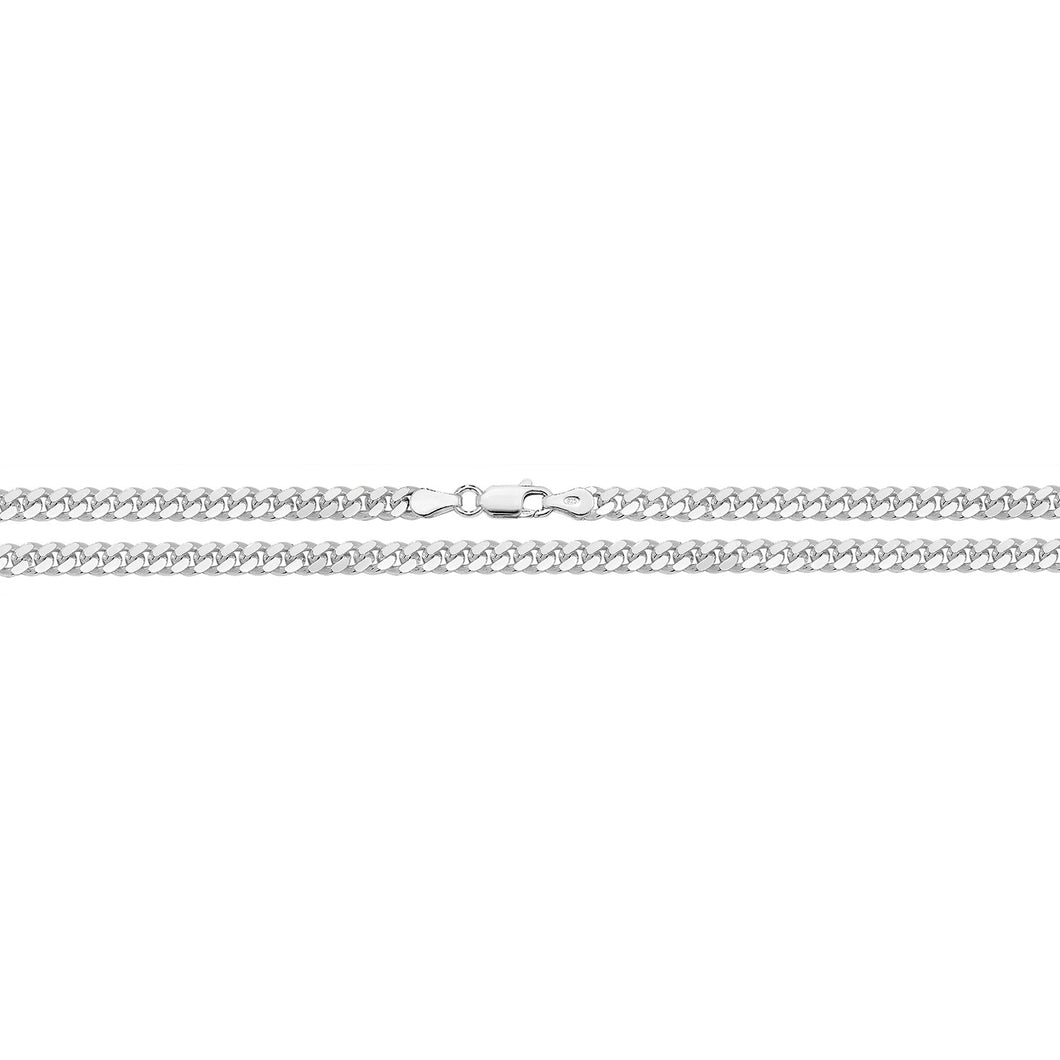 925 Sterling Silver Close Curb Link Chain Style 3