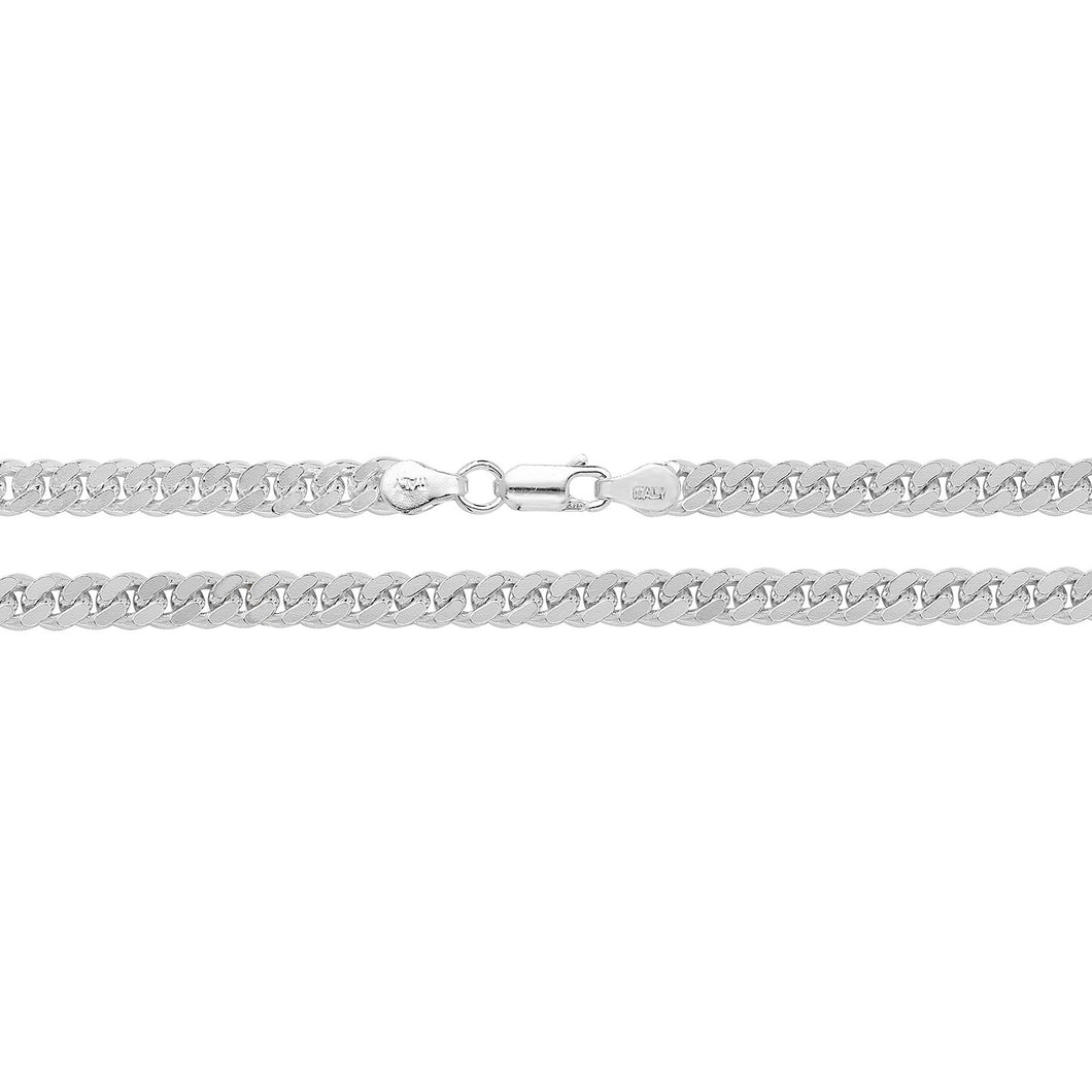925 Sterling Silver Close Curb Link Chain Style 4