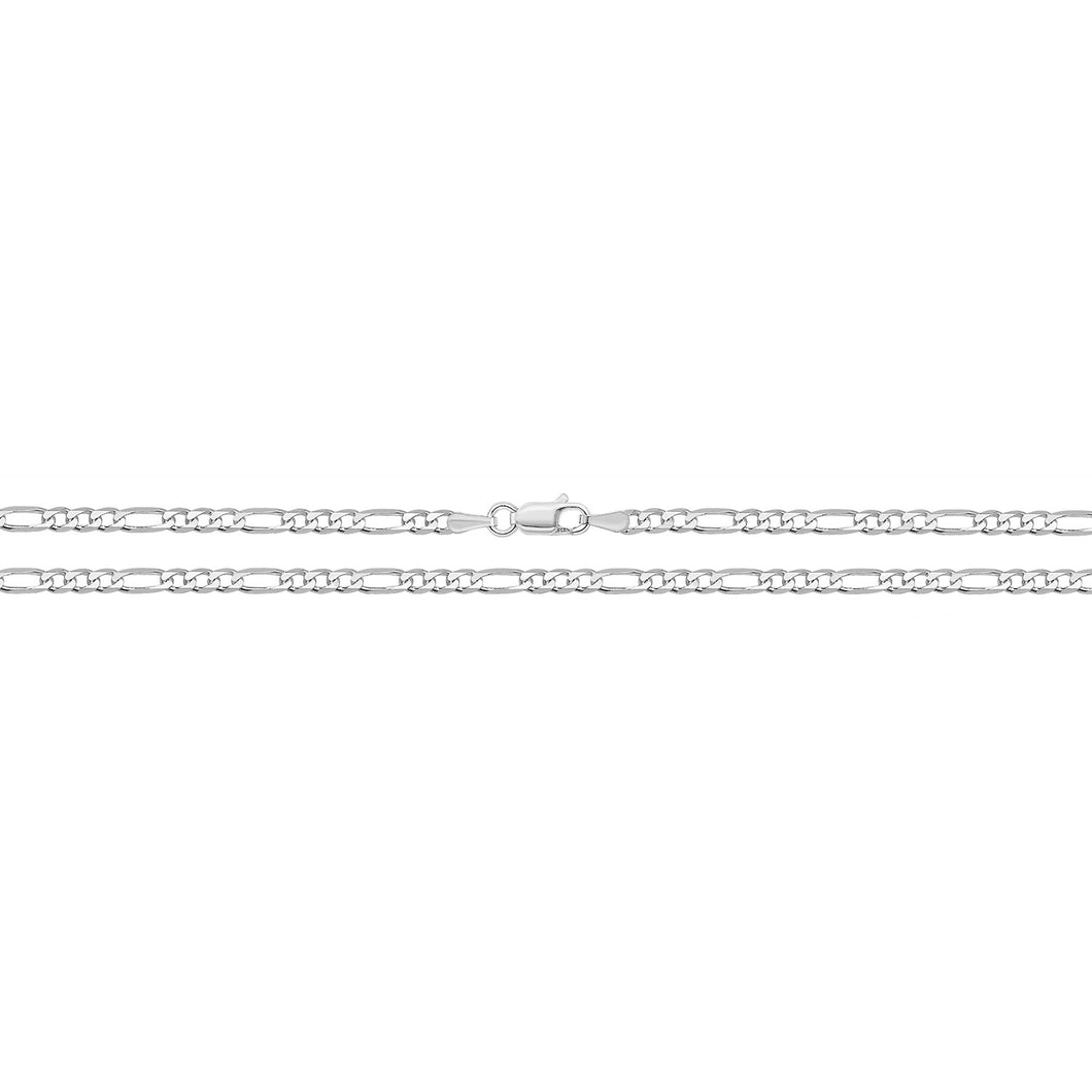 925 Sterling Silver Figaro Link Chain Style 2