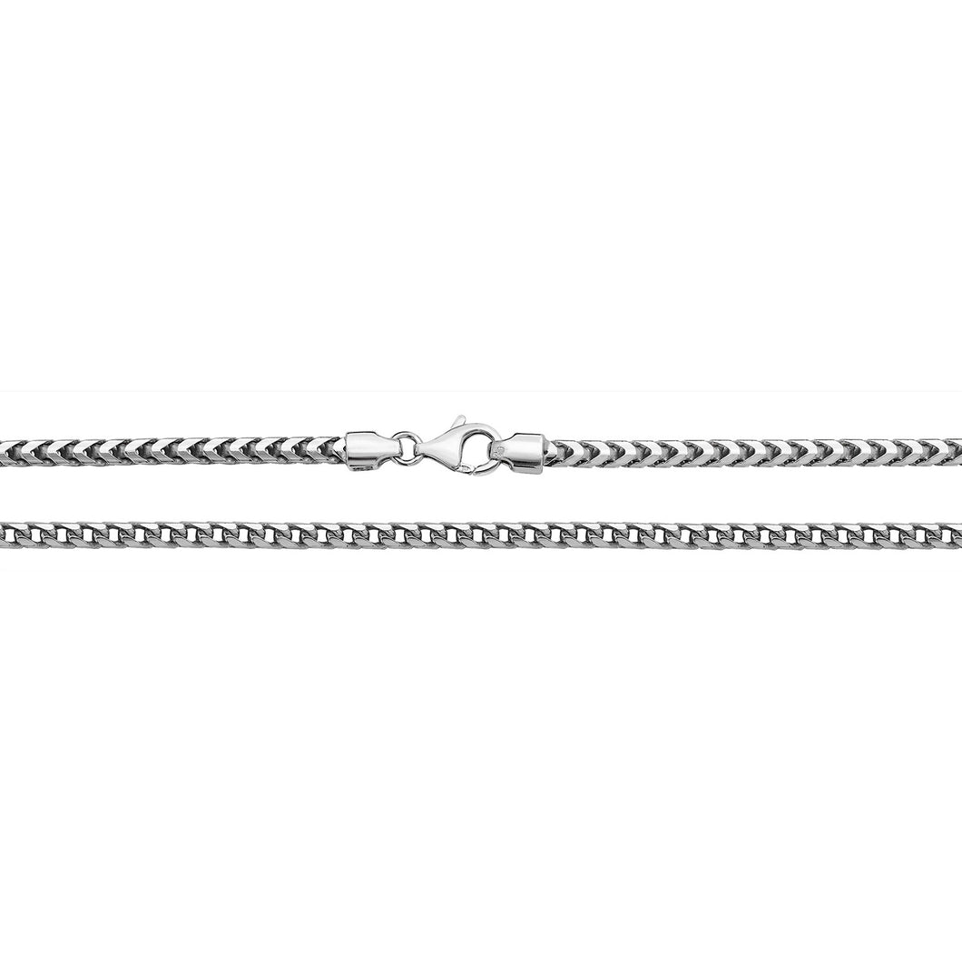 925 Sterling Silver Franco Link Chain Style 3