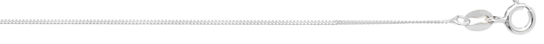 925 Sterling Silver Very Fine Flat Curb Chain