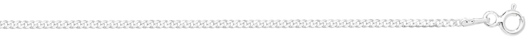 925 Sterling Silver Fine Flat Curb Chain