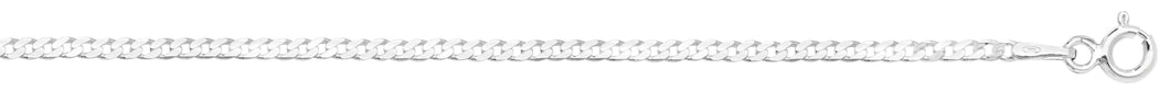 925 Sterling Silver Fine Flat Curb Chain