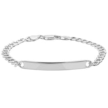 Load image into Gallery viewer, 925 Sterling Silver ID Curb Link Bracelet Style 1
