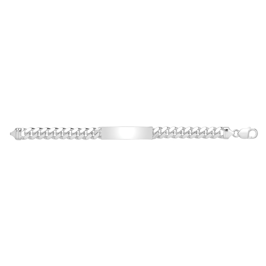 925 Sterling Silver Cuban Link ID Bracelet Style 2