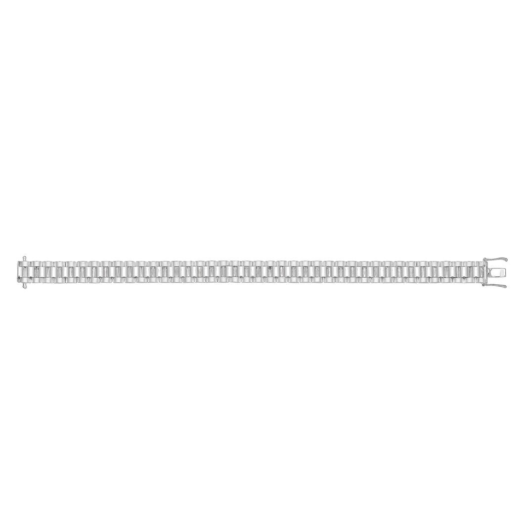 925 Sterling Silver Gents 10mm Link Watch Strap Design Bracelet