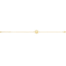 Load image into Gallery viewer, 925 Sterling Silver Gold Plated Ladies Plain Sun Bracelet
