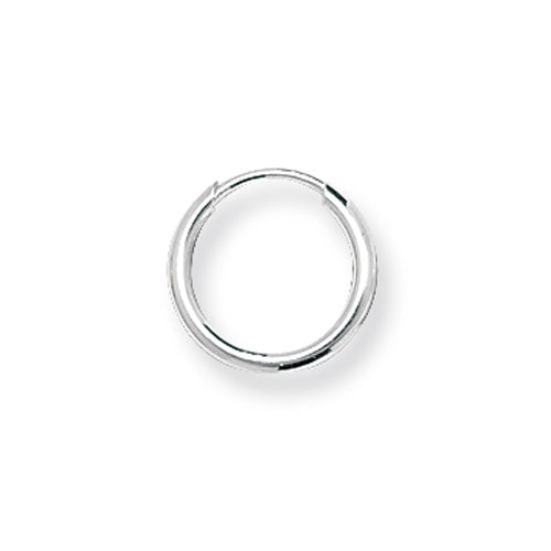 925 Sterling Silver Small Thin 11mm Plain Sleeper Hoop Earrings