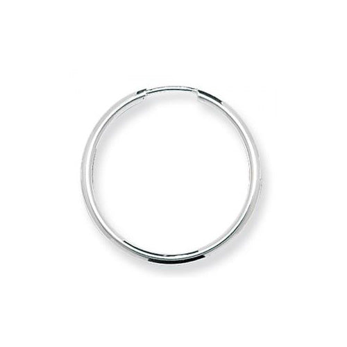 925 Sterling Silver Thin 25mm Plain Hoop Earrings