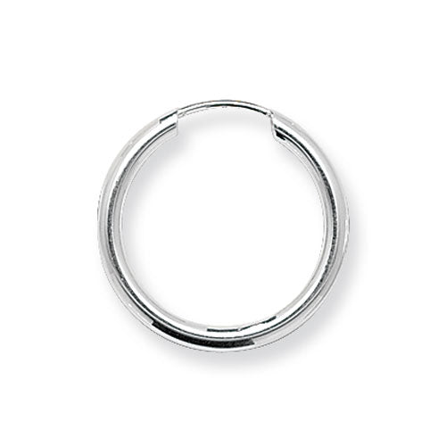925 Sterling Silver Thin 20mm Plain Sleeper Hoop Earrings