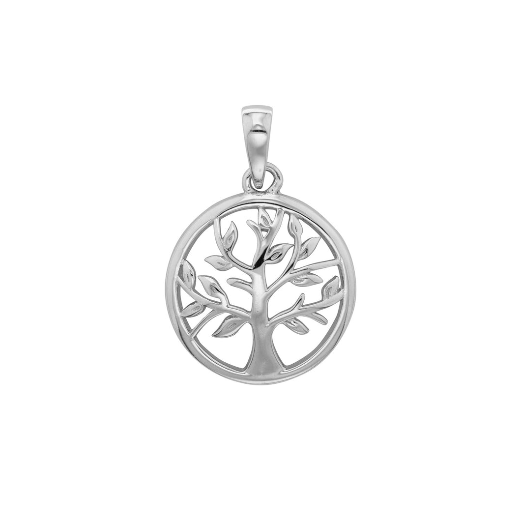 925 Sterling Silver Plain Tree Of Life Pendant