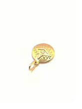 Load image into Gallery viewer, 925 Sterling Silver Gold Plated Plain Evil Eye Pendant
