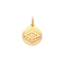 Load image into Gallery viewer, 925 Sterling Silver Gold Plated Plain Evil Eye Pendant
