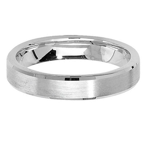 925 Sterling Silver 4mm Satin Wedding Band