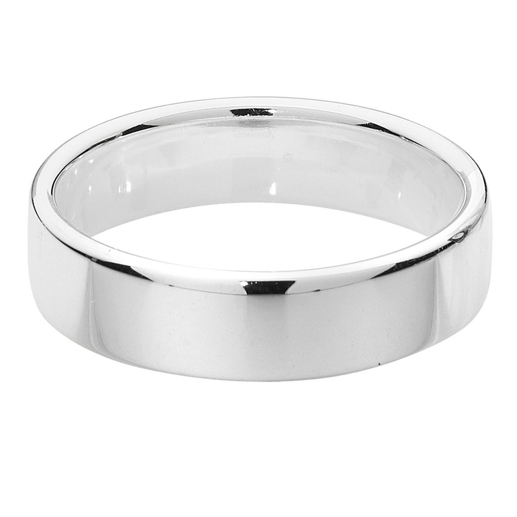 925 Sterling Silver Soft Court 5mm Wedding Band