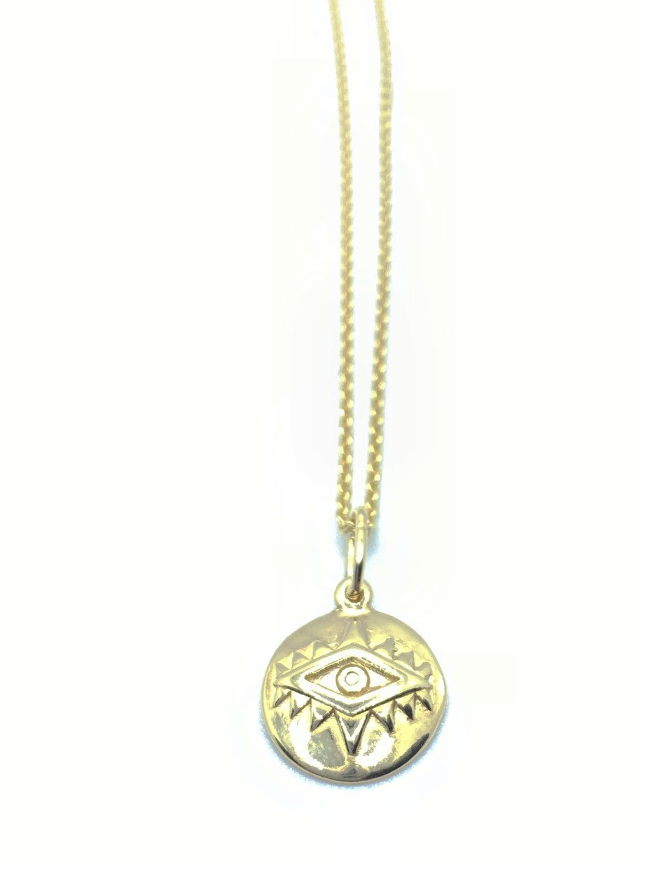 925 Sterling Silver Gold Plated Evil Eye Necklace And Pendant